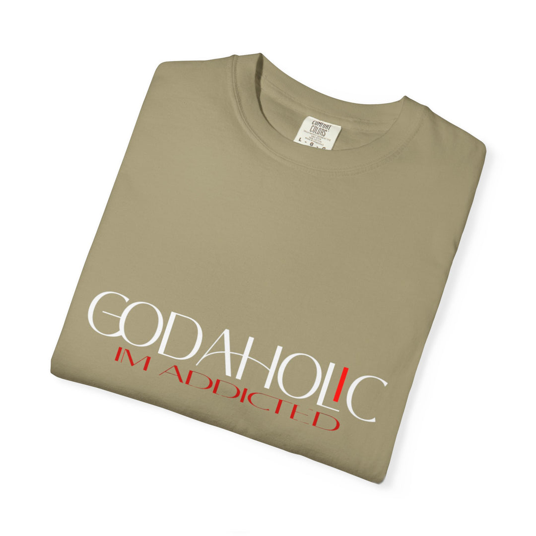 Khaki Godaholic Unisex Garment-Dyed T-shirt