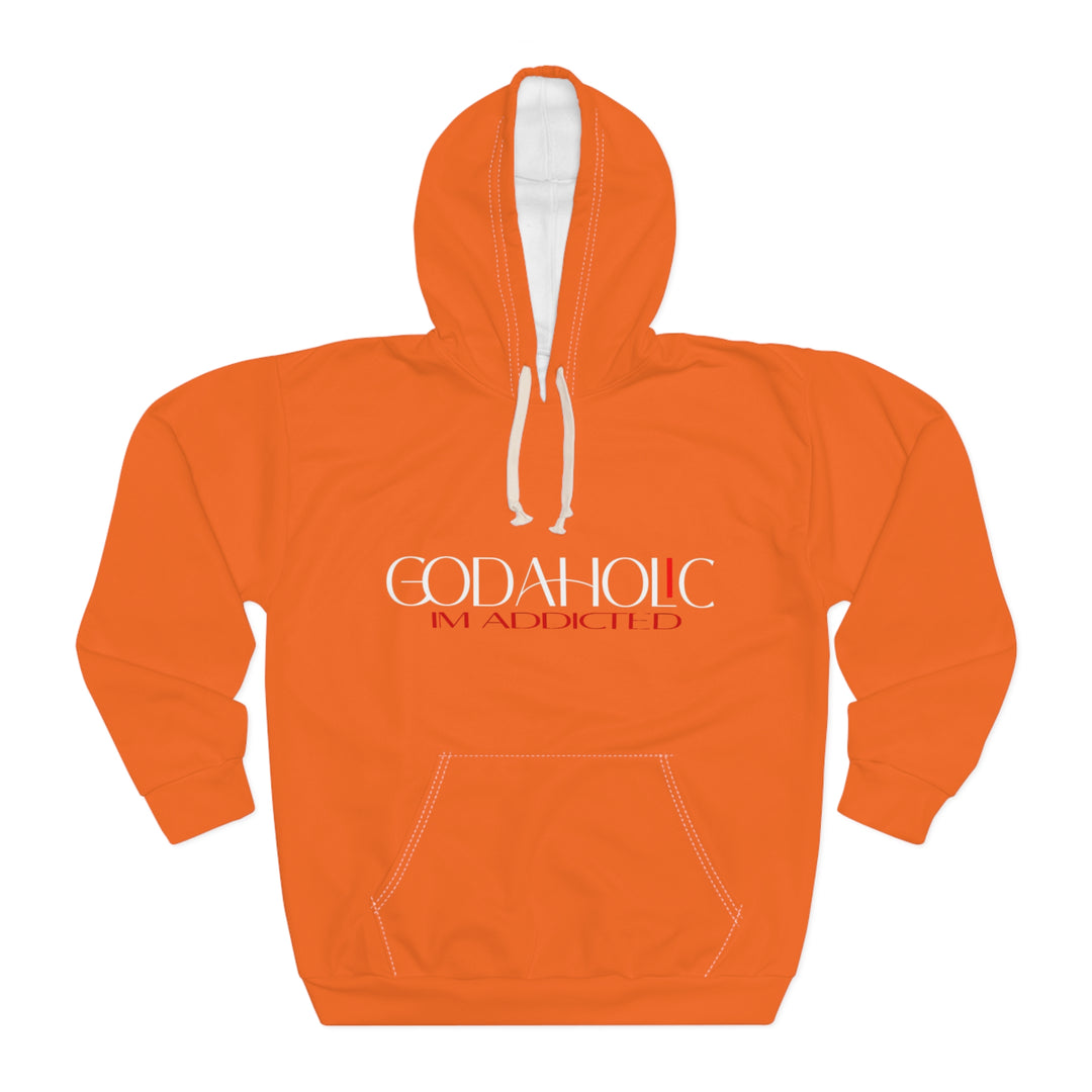 Orange Godaholic Unisex Hoodie - Perfect for Faith Lovers, Cozy Style, Gift for Holidays, Casual Wear, Everyday Comfort