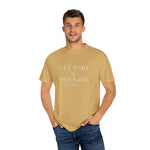 Load image into Gallery viewer, Mustard Get Paid In Jesus Name Unisex Garment-Dyed T-shirt