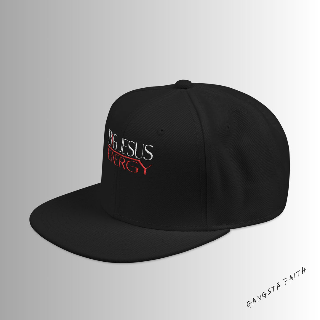 Black Embroidered Snapback Hat with Unique Design, Casual Cap, Streetwear Accessory, Gift for Him/Her, Fashionable Headwear
