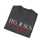 Load image into Gallery viewer, Dark Heather Big Jesus Enegry Unisex Softstyle T-Shirt..
