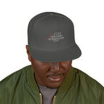 Load image into Gallery viewer, Charcoal Grey God Overcomes Discrimination Snapback Hat with Unique Design, Casual Cap, Streetwear Accessory, Gift for Him/Her, Fashionable Headwear