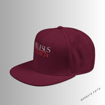 Load image into Gallery viewer, Burgundy Embroidered Snapback Hat with Unique Design, Casual Cap, Streetwear Accessory, Gift for Him/Her, Fashionable Headwear