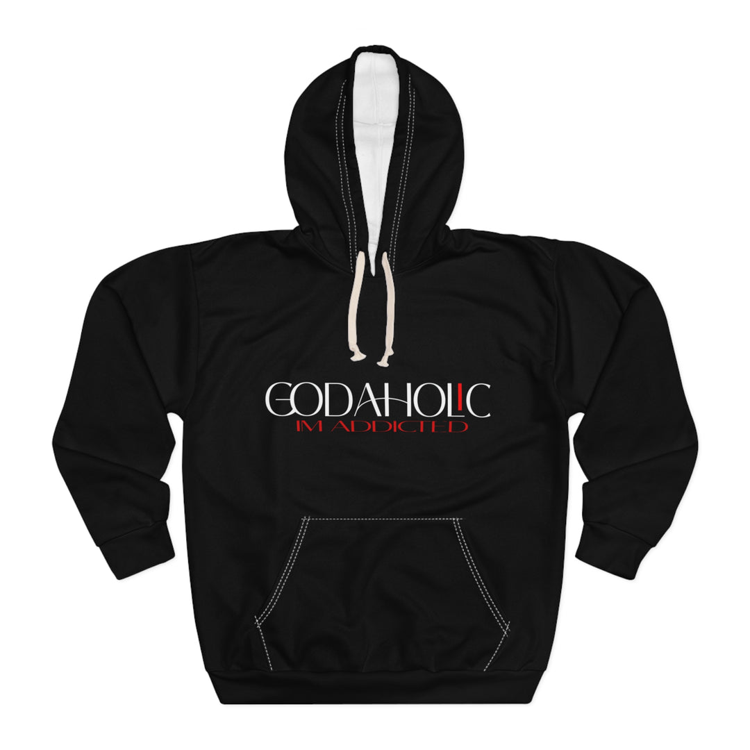 Black Godaholic Unisex Hoodie - Perfect for Faith Lovers, Cozy Style, Gift for Holidays, Casual Wear, Everyday Comfort
