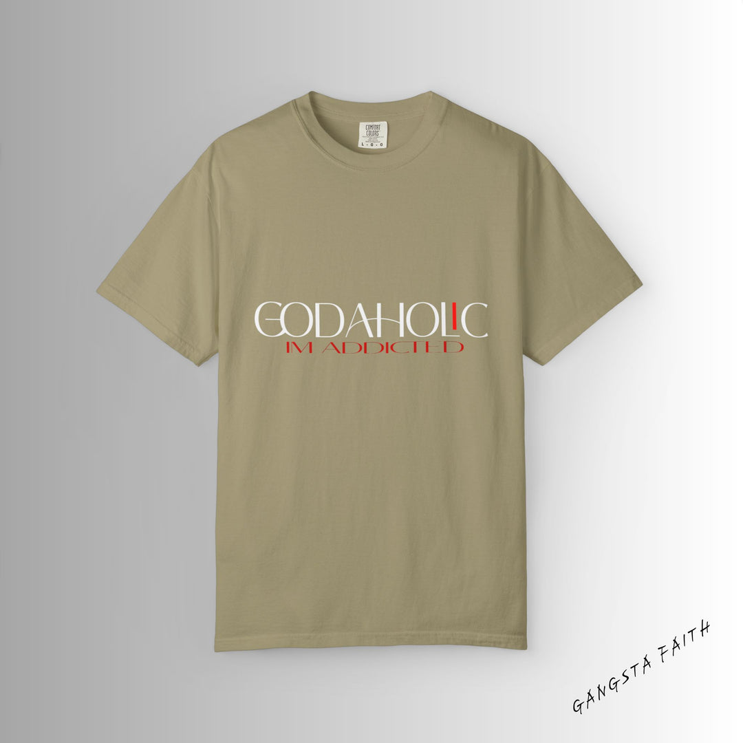 Khaki Godaholic Unisex Garment-Dyed T-shirt