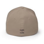 Load image into Gallery viewer, Khaki G.O.D. Embroidered Cap, Spiritual Headwear, Gift for Faith-Based Events, Daily Wear, Adjustable Closure Hat