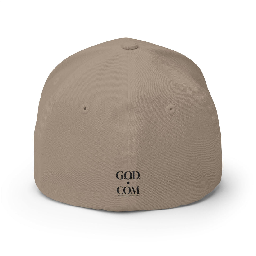 Khaki G.O.D. Embroidered Cap, Spiritual Headwear, Gift for Faith-Based Events, Daily Wear, Adjustable Closure Hat