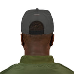 Load image into Gallery viewer, Charcoal Grey Godaholic Snapback Hat with Unique Design, Casual Cap, Streetwear Accessory, Gift for Him/Her, Fashionable Headwear