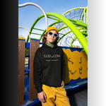 Load image into Gallery viewer, GOD.COM Hoodie — "Stay Connected" Christian Faith Pullover Black