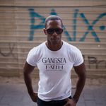 Load image into Gallery viewer, Gangsta Faith Tee — "The Faith That Takes" Christian Graphic Halo T‑Shirt
