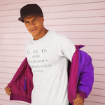 Load image into Gallery viewer, God Overcomes Discrimination T‑Shirt — Faith-Inspired Minimalist Tee