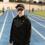 Load image into Gallery viewer, UGLY Hoodie — "Understand God Loves You" Christian Faith Pullover Black