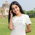 Load image into Gallery viewer, God Overcomes Discrimination T‑Shirt — Faith-Inspired Minimalist Tee