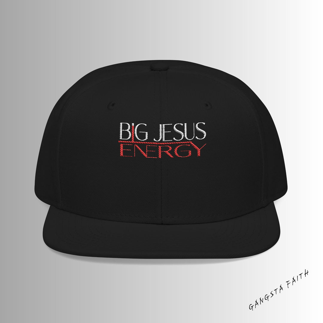 Black Embroidered Snapback Hat with Unique Design, Casual Cap, Streetwear Accessory, Gift for Him/Her, Fashionable Headwear