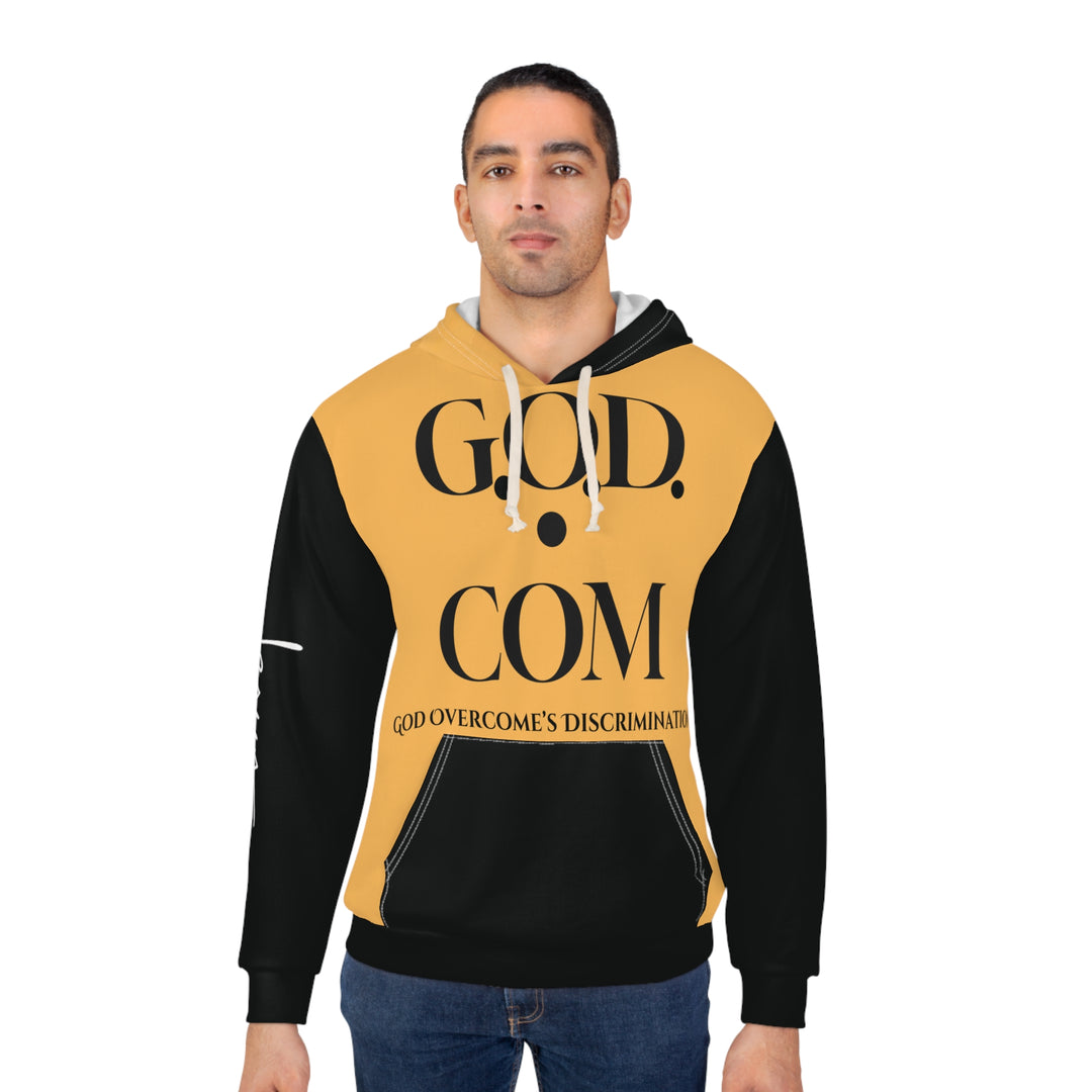 GOD.COM Unisex Hoodie - God Overcomes Discrimination Design