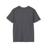 Load image into Gallery viewer, Charcoal  God Overcomes Discrimination  Unisex Softstyle T-Shirt Design 1