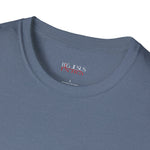 Load image into Gallery viewer, Heather Indigo Big Jesus Enegry Unisex Softstyle T-Shirt.