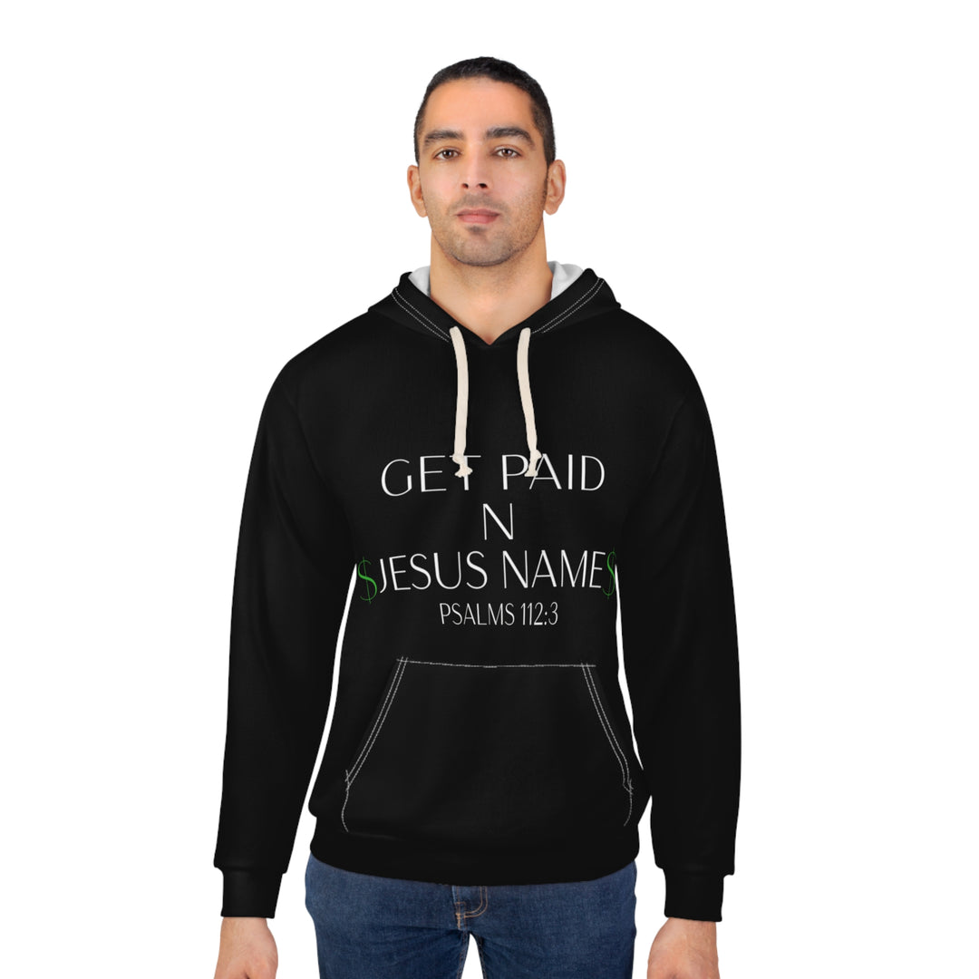 Black Get Paid in Jesus Unisex Pullover Hoodie