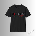 Load image into Gallery viewer, Black Big Jesus Enegry Unisex Softstyle T-Shirt..