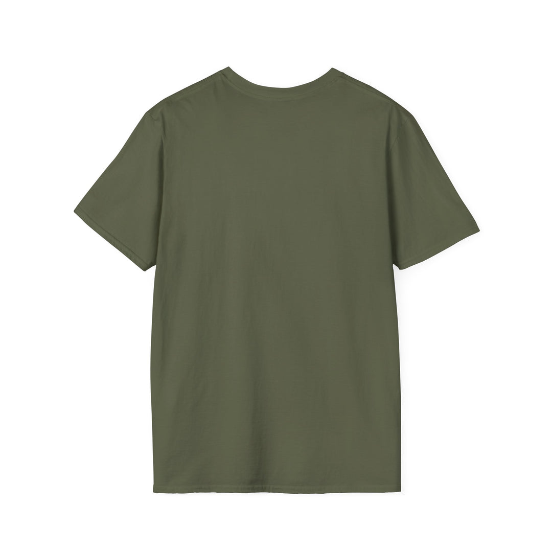 Military Green M4J/Millionaires for Jesus  Unisex Softstyle T-Shirt White & Black