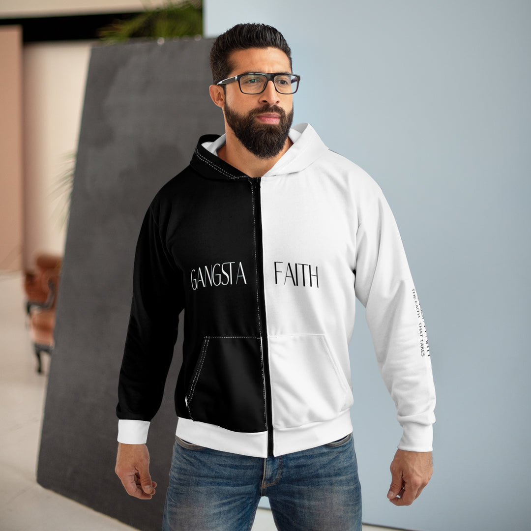 Gangsta Faith Cool Christian Unisex Zip Hoodie