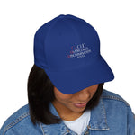 Load image into Gallery viewer, Multicam Black God Overcomes Discrimination Embroidered Cap, Spiritual Headwear, Gift for Faith-Based Events, Daily Wear, Adjustable Closure Hat