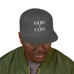 Load image into Gallery viewer, G.O.D. Grey Snapback Hat with Unique Design, Casual Cap, Streetwear Accessory, Gift for Him/Her, Fashionable Headwear