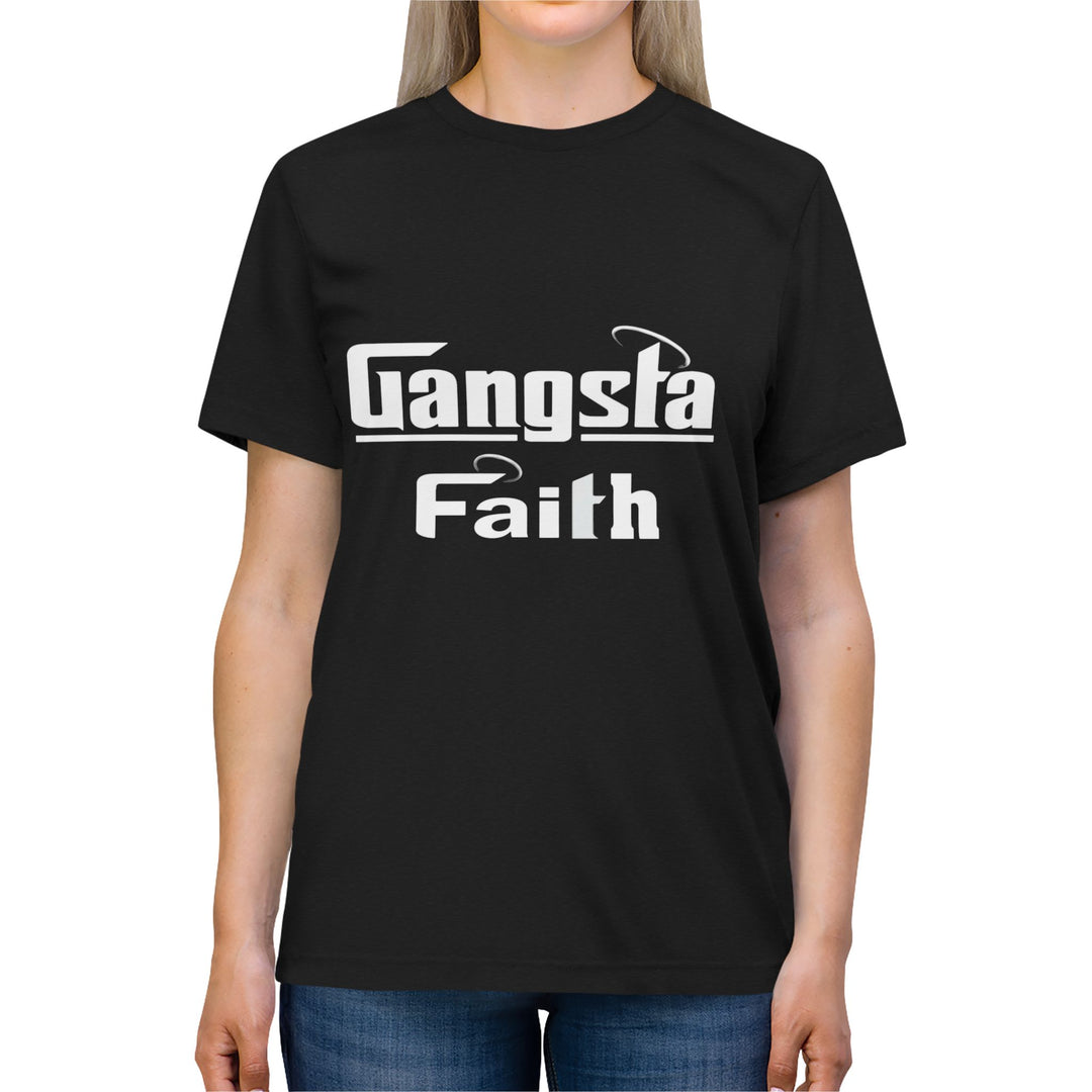 Gangsta Faith Tee — "The Faith That Takes" Dual Halo Christian Graphic Halo T‑Shirt