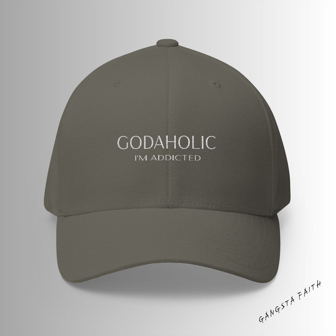 Olive Godaholic Embroidered Cap, Spiritual Headwear, Gift for Faith-Based Events, Daily Wear, Adjustable Closure Hat