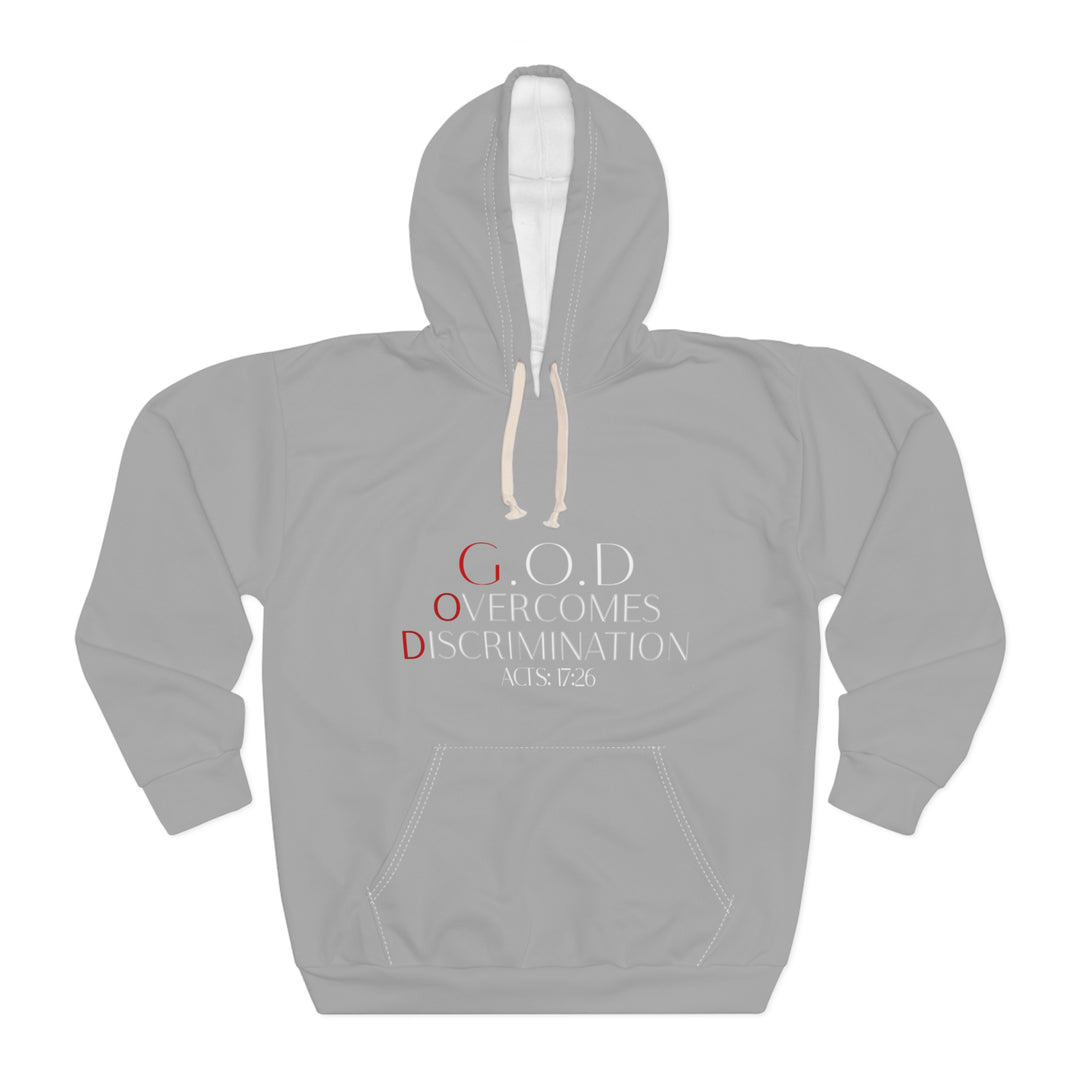 Grey Unisex Hoodie - G.O.D Overcomes Discrimination, Cozy Sweatshirt, Inspirational Apparel, Perfect Gift for Advocates, [...]