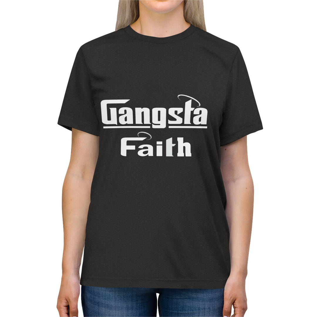 Gangsta Faith Tee — "The Faith That Takes" Dual Halo Christian Graphic Halo T‑Shirt