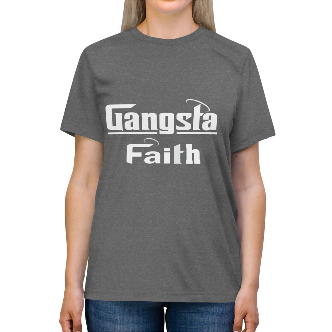 Gangsta Faith Tee — "The Faith That Takes" Dual Halo Christian Graphic Halo T‑Shirt