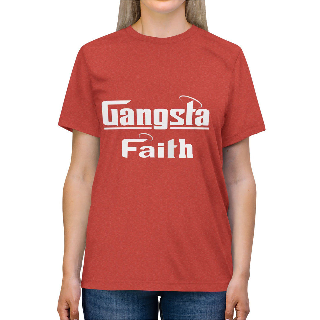 Gangsta Faith Tee — "The Faith That Takes" Dual Halo Christian Graphic Halo T‑Shirt