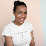 Load image into Gallery viewer, Minimalist "Millionaires &amp; Mess" Graphic Tee — Subtle White Triblend Shirt