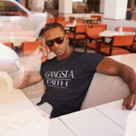 Load image into Gallery viewer, Gangsta Faith Tee — "The Faith That Takes" Christian Graphic Halo T‑Shirt Black