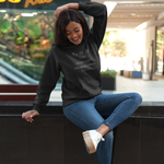 Load image into Gallery viewer, Black G.O.D. Overcomes Determination Hoodie - Inspirational Faith Pullover White