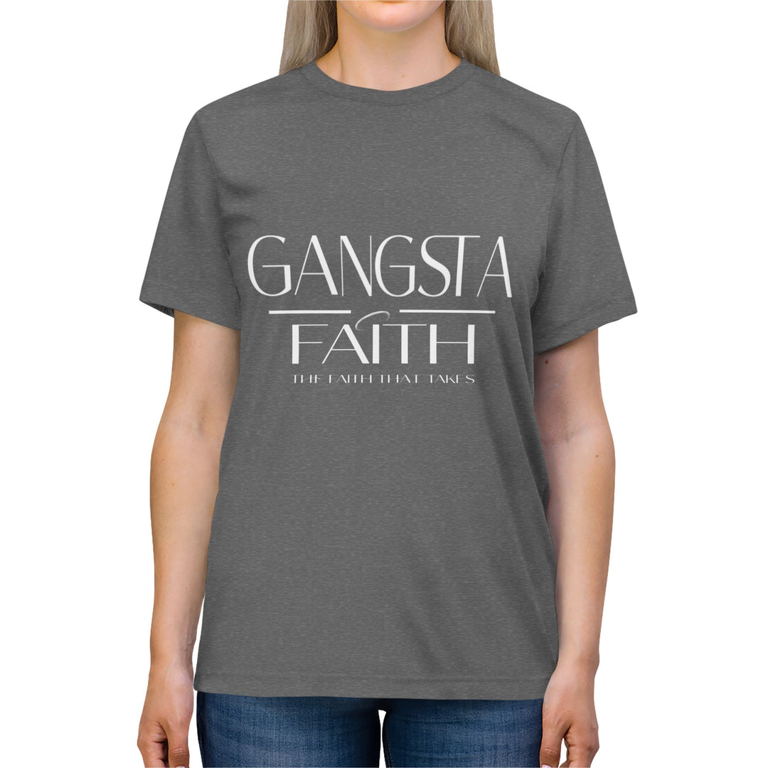 Gangsta Faith Tee — "The Faith That Takes" Christian Graphic Halo T‑Shirt