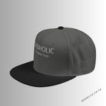 Load image into Gallery viewer, Charcoal Grey Godaholic Snapback Hat with Unique Design, Casual Cap, Streetwear Accessory, Gift for Him/Her, Fashionable Headwear