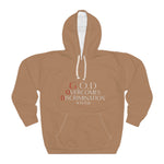 Load image into Gallery viewer, Brown Unisex Hoodie - G.O.D Overcomes Discrimination, Cozy Sweatshirt, Inspirational Apparel, Perfect Gift for Advocates, [...]
