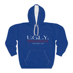 Load image into Gallery viewer, Blue U.G.L.Y. Inspirational Unisex Pullover Hoodie, Motivational Sweatshirt, Gift for Him, Gift for Her, Christian Hoodie, Cozy Layering Piece
