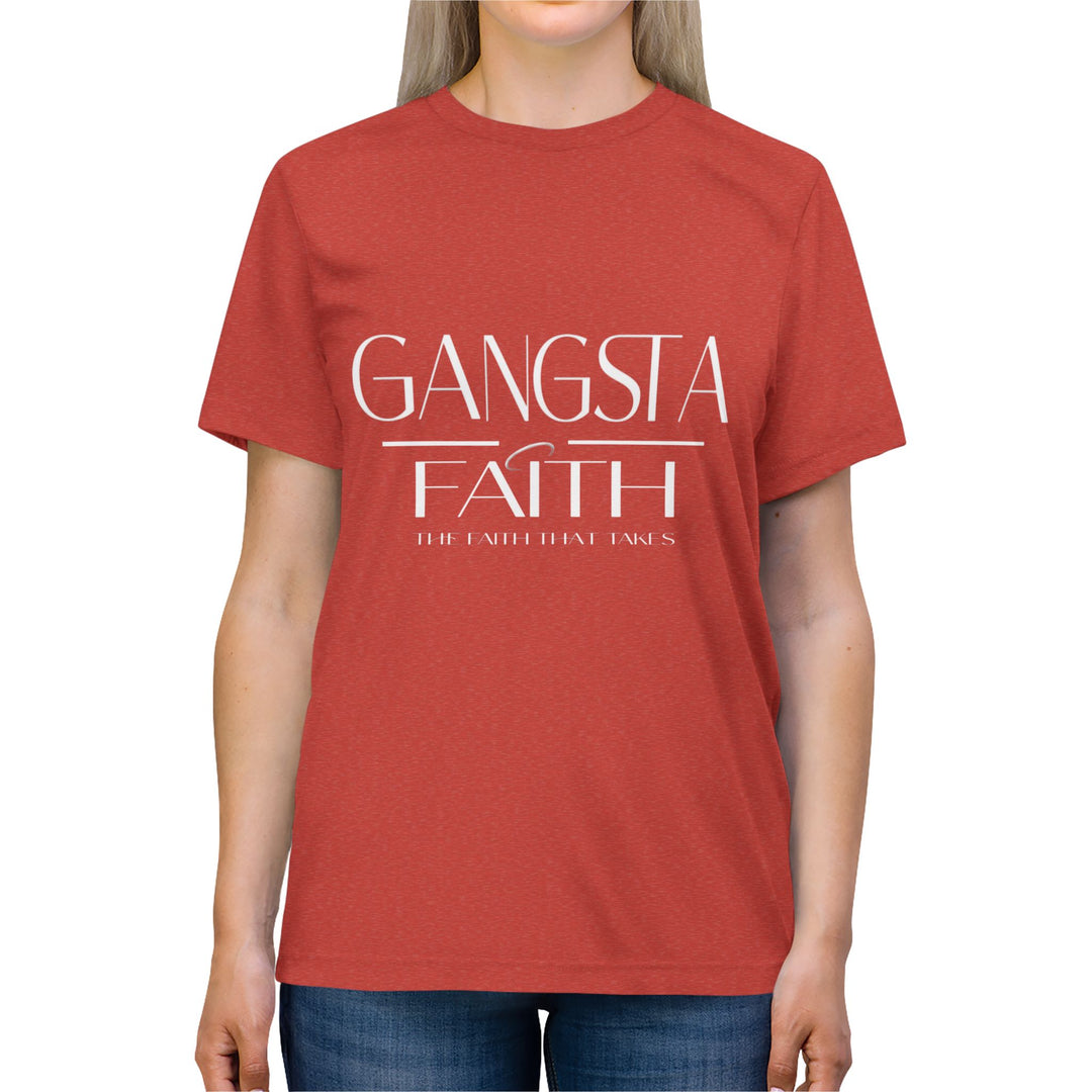 Gangsta Faith Tee — "The Faith That Takes" Christian Graphic Halo T‑Shirt