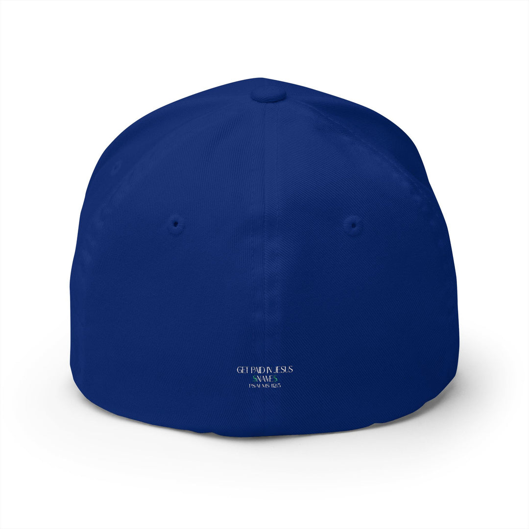 Blue Get Paid In Jesus Name Embroidered Cap, Spiritual Headwear, Gift for Faith-Based Events, Daily Wear, Adjustable Closure Hat