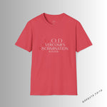 Load image into Gallery viewer, Heather Red  God Overcomes Discrimination  Unisex Softstyle T-Shirt Design 1
